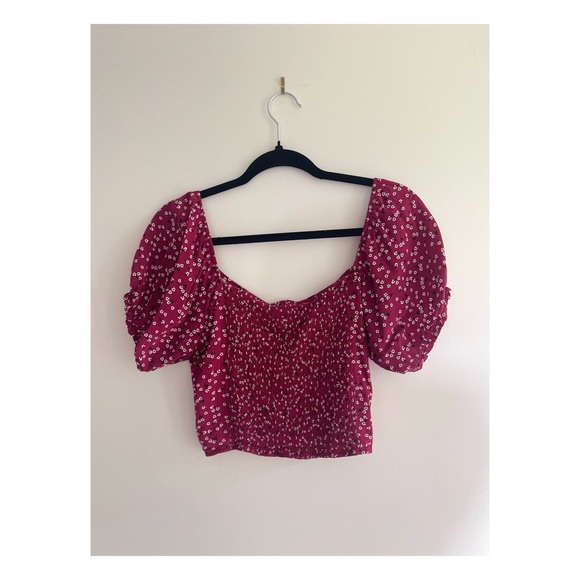 Pink Garage Shirt with Puffy Sleeves - Picture 2 of 5